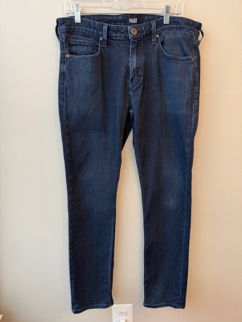 PAIGE Lennox Women's Straight Leg Denim Jeans Size 33 Fit Like 31-32